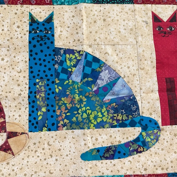 Handmade Quilted Cat Panel - Picture 5 of 11
